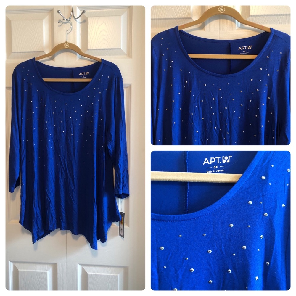 NWT Apt 9 (0x) 3/4 Sleeve Top